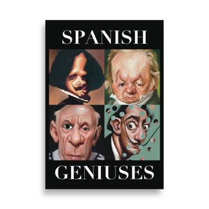 Poster caricature of Spanish painters “Spanish Geniuses”