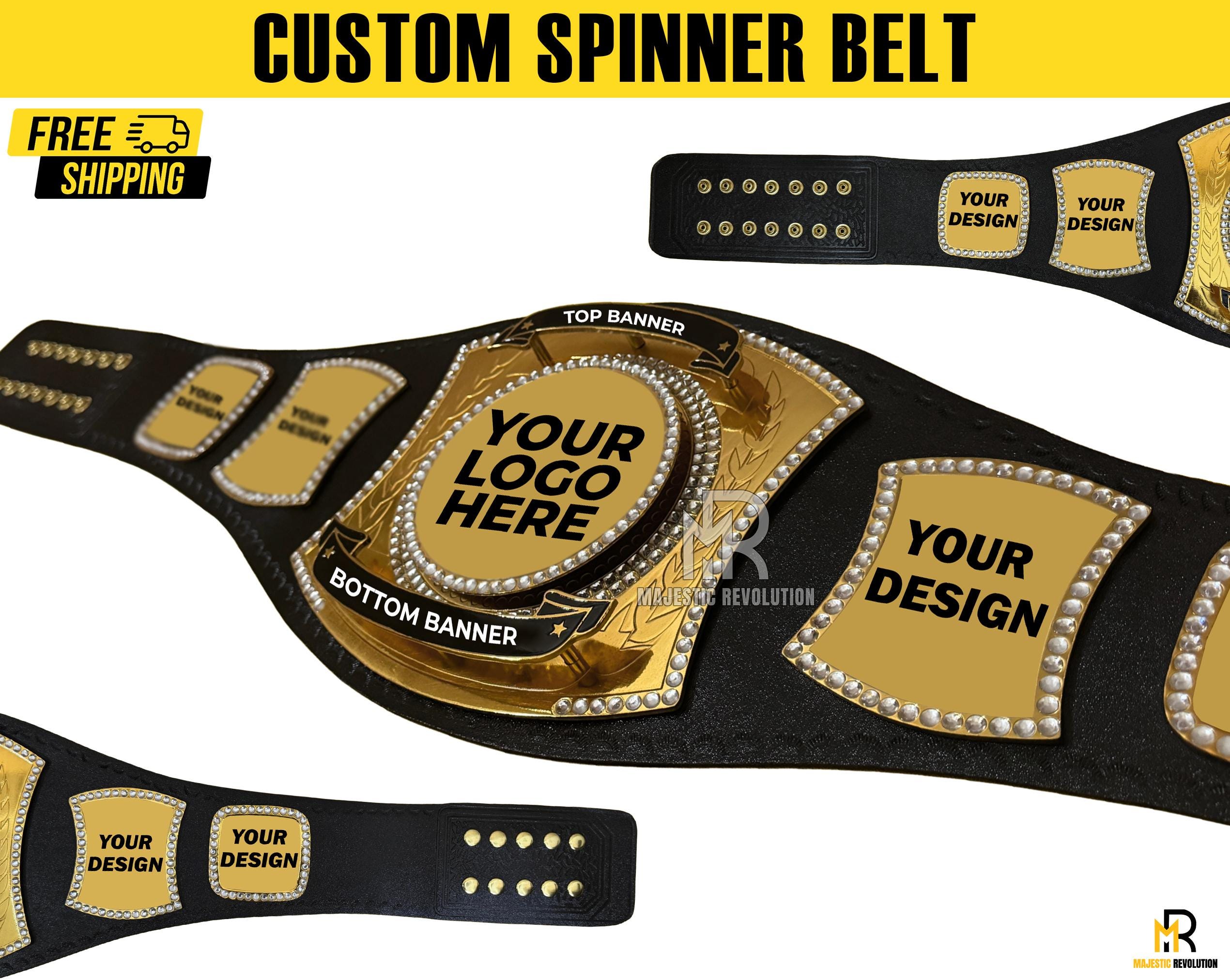 Custom Wrestling Spinner Belt | Personalized Champion Title Belt for Adults | Custom Name Trophy | Unique Sports Award Gift Idea