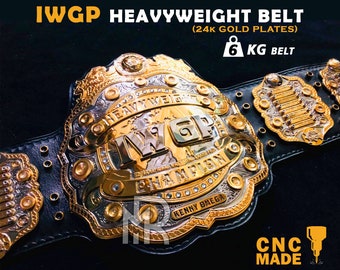 IWGP V4 Heavyweight Championship Belt: 24k Gold Plated 50th Anniversary Edition