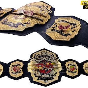 TNA 2025 World Wrestling Championship Belt Replica: Genuine Leather Strap