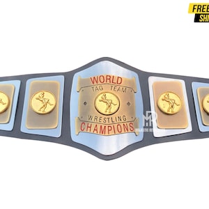 World Tag Team Championship Belt: Adult Size, CNC HD Plates
