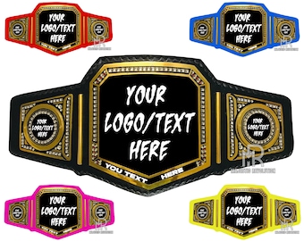 Custom Championship Wrestling Belt: Personalized Heavyweight Trophy with Logo & Name