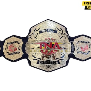 NEW TNA World Heavyweight Championship Belt 2024 TNA Adult Size Belt - Tna 24 Premium Quality Brass Plates and Leather Strap Belt