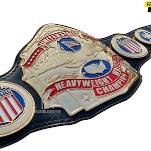 NWA United States Wrestling Championship Belt: CNC Zinc Plates, Real Leather