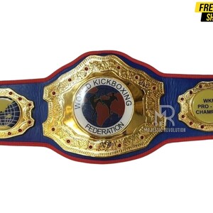 WKB Kick Boxing Champion Belt: Adult Size, Synthetic Leather