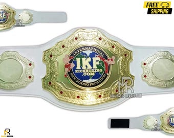 IKF International Kickboxing Federation Championship Belt - Authentic Adult Size Kickboxing Title Belt, Premium Replica for Collectors