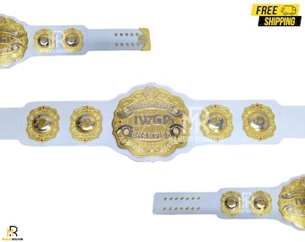 IWGP Intercontinental Championship Replica Belt: Brass, Genuine Leather