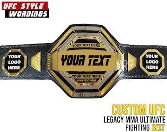 Cinturão de Campeonato UFC Legacy MMA Personalizado: Título de Luta Adulto Personalizado