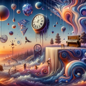 Symphony of Dream: the surreal world of Salvador Dali, wall art, digital art, Dali, salvador dali print, Salvadore Dali, dali artful art