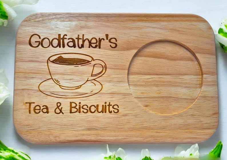 Personalised tea board Godfather – Mother’s Day or birthday present idea