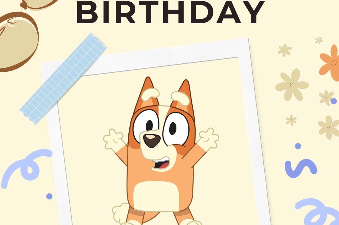 Bluey-Inspired Printable Birthday Card
