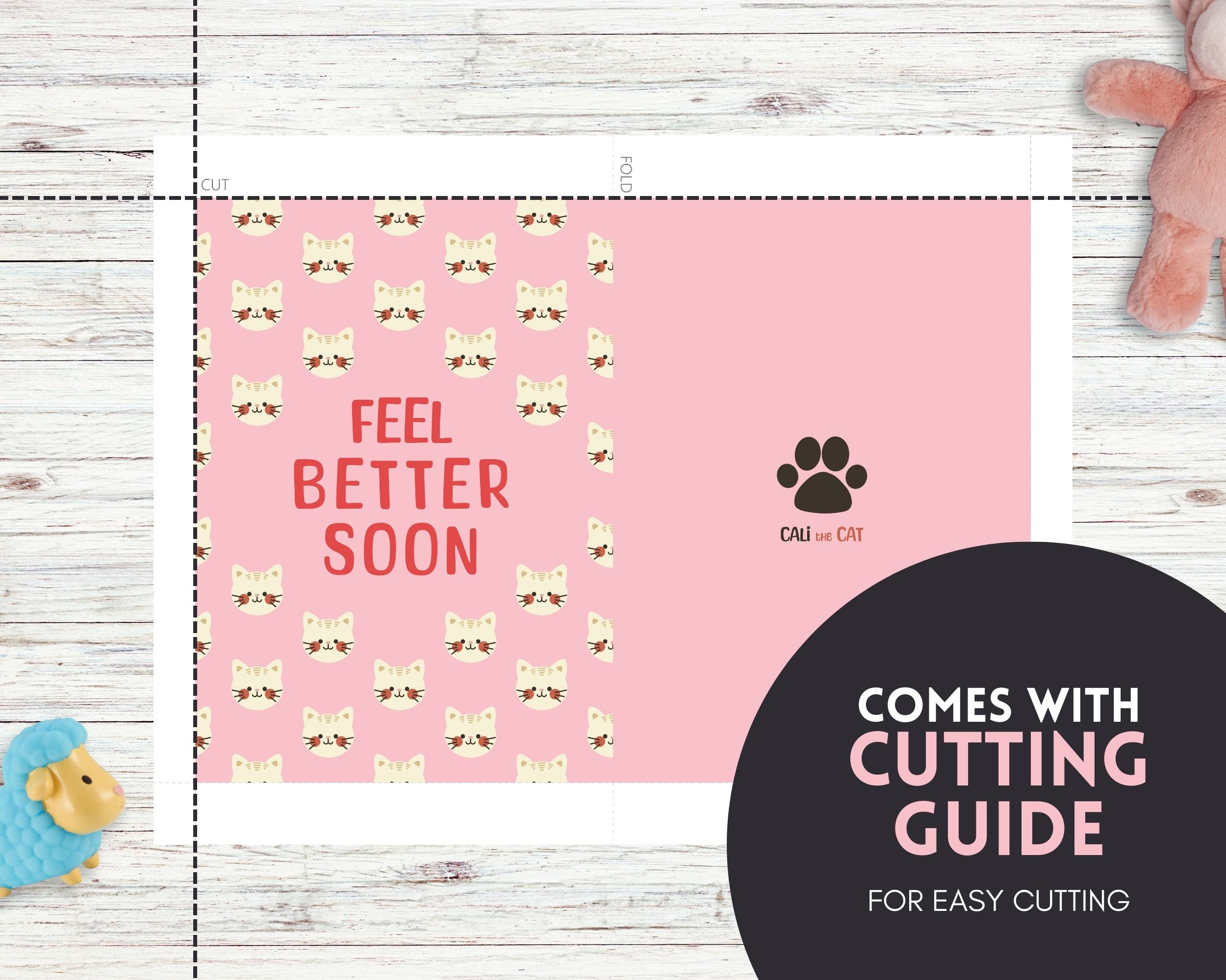 Digital Printable Birthday Feel Better Get Well Soon Greeting Cards ...