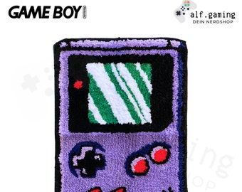 GAME BOY Gameboy Nintendo Gaming Gamer Zocker Zimmer - Teppich / Rug Lila Handgemacht