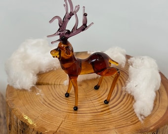 Exquisite Czech Glass Deer Figurine - Premium Ornella Glass Sculpture