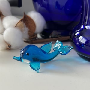 Handcrafted Glass Dolphin Figurine | Elegant Sea Life Decor