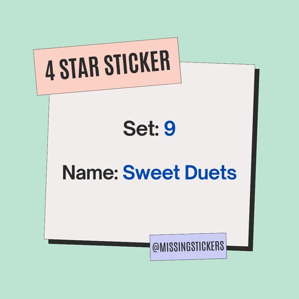 4 Star Sweet Duets Sticker