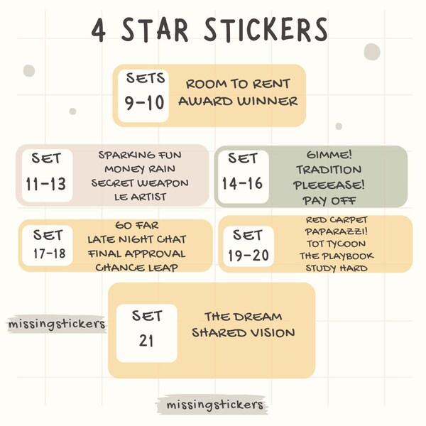 4 Star Stickers