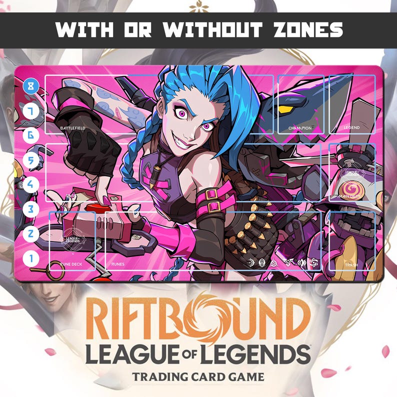 Pink Sprite Riftbound Playmat RIFTBOUND - League of Legends - Jinx - 24
