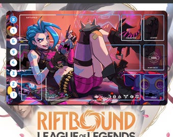 Spielmatte RIFTBOUND – League of Legends – Jinx – 600 x 350 mm (24 x 14 Zoll) – Sammelkartenspiel