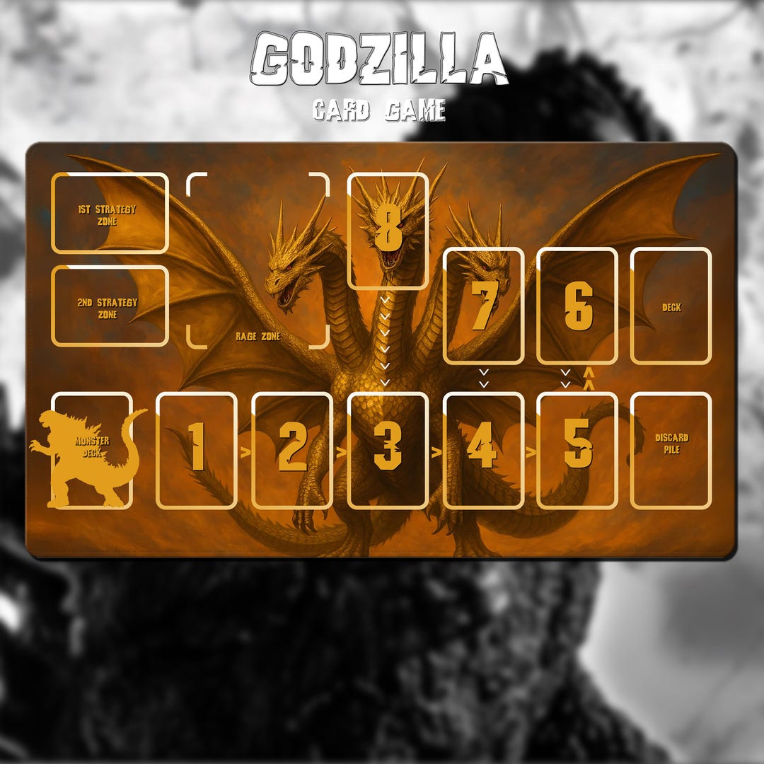 Godzilla TCG Playmat - King Ghidorah - Kaiju - 24