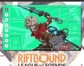 Spielmatte RIFTBOUND – League of Legends – Ekko – 600 x 350 mm (24 x 14 Zoll) – Sammelkartenspiel