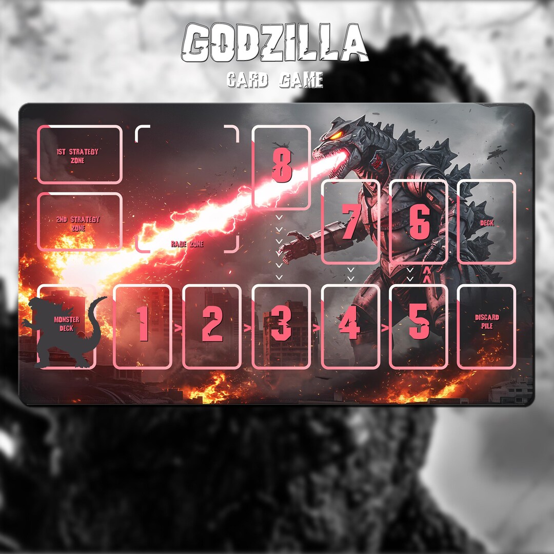 Godzilla TCG Playmat - Mechagodzilla - Godzilla Card Game - Kaiju - 24 ...