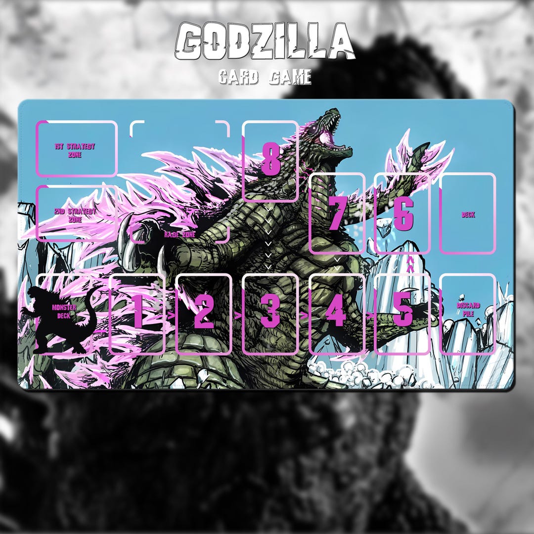 ゴジラ TCG プレイマット - ゴジラ カードゲーム - 24インチ x 14