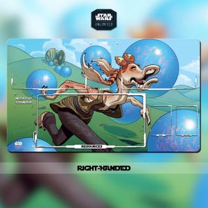Star Wars: Tapete de jogo TCG ilimitado - JAr JAr Binks - 24"x 14" (600 x 350 mm) - TCG
