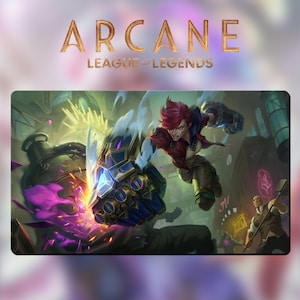 Vi Arcane LOL - Tappetino per mouse/tappetino da scrivania: bordo cucito 24"x 14" (600 x 350 mm)