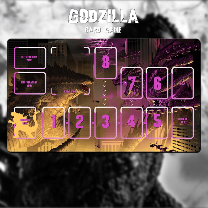 Godzilla TCG Playmat - Godzilla Card Game - Kaiju - 24