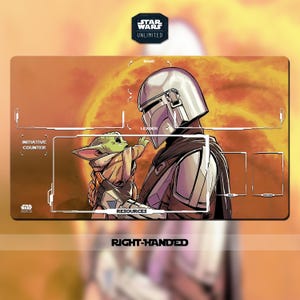 Tapete de juego Star Wars: Unlimited TCG - The Mandalorian X Grogu - 600 x 350 mm (24" x 14") - TCG