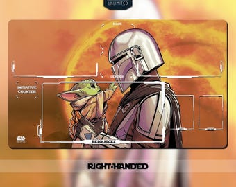 Star Wars: Unlimited TCG Playmat - The Mandalorian X Grogu - 24"x 14" (600 x 350 mm) - TCG