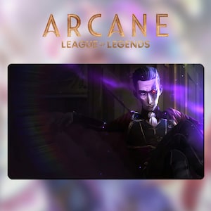 Silco Arcane LOL- MousePad/Tappetino da scrivania: Bordo cucito 24"x 14" (600 x 350 mm)