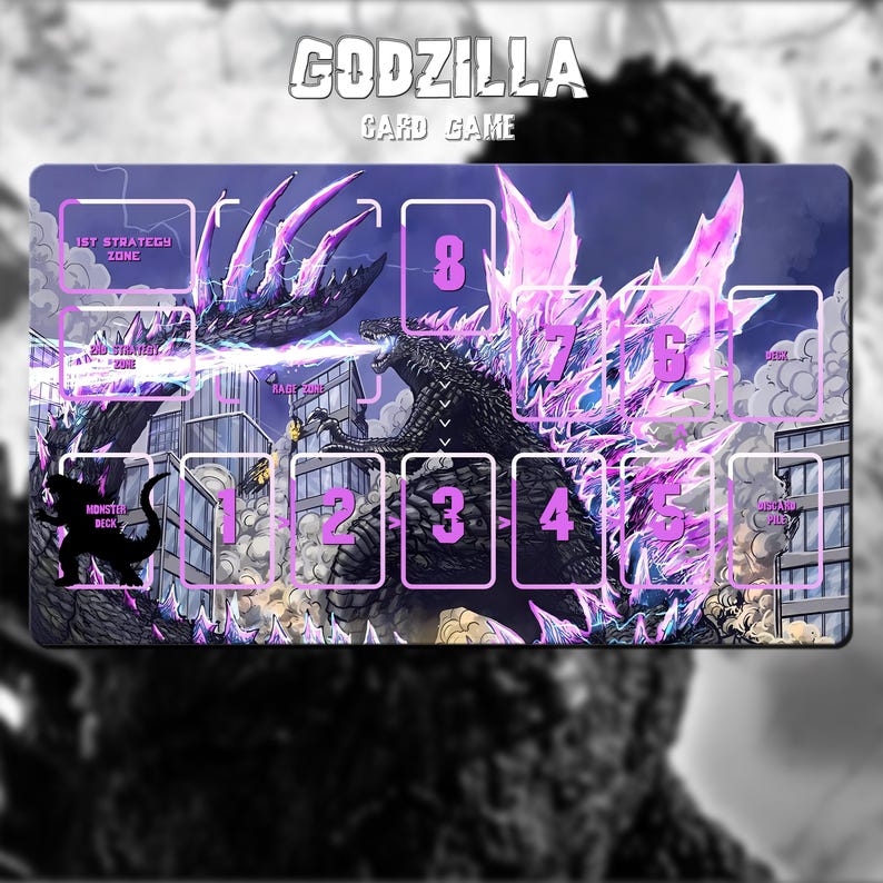 Godzilla TCG Playmat - Godzilla Card Game - Kaiju - 24