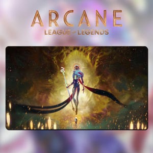 Victor Arcane LOL - Tappetino per mouse/tappetino da scrivania: bordo cucito 24"x 14" (600 x 350 mm)
