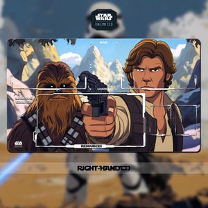 Tapete de juego Star Wars: Unlimited TCG - Solo Han - Chewbacca - 600 x 350 mm (24" x 14") - TCG