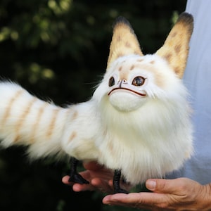 Loth Cat White Animal Art Doll