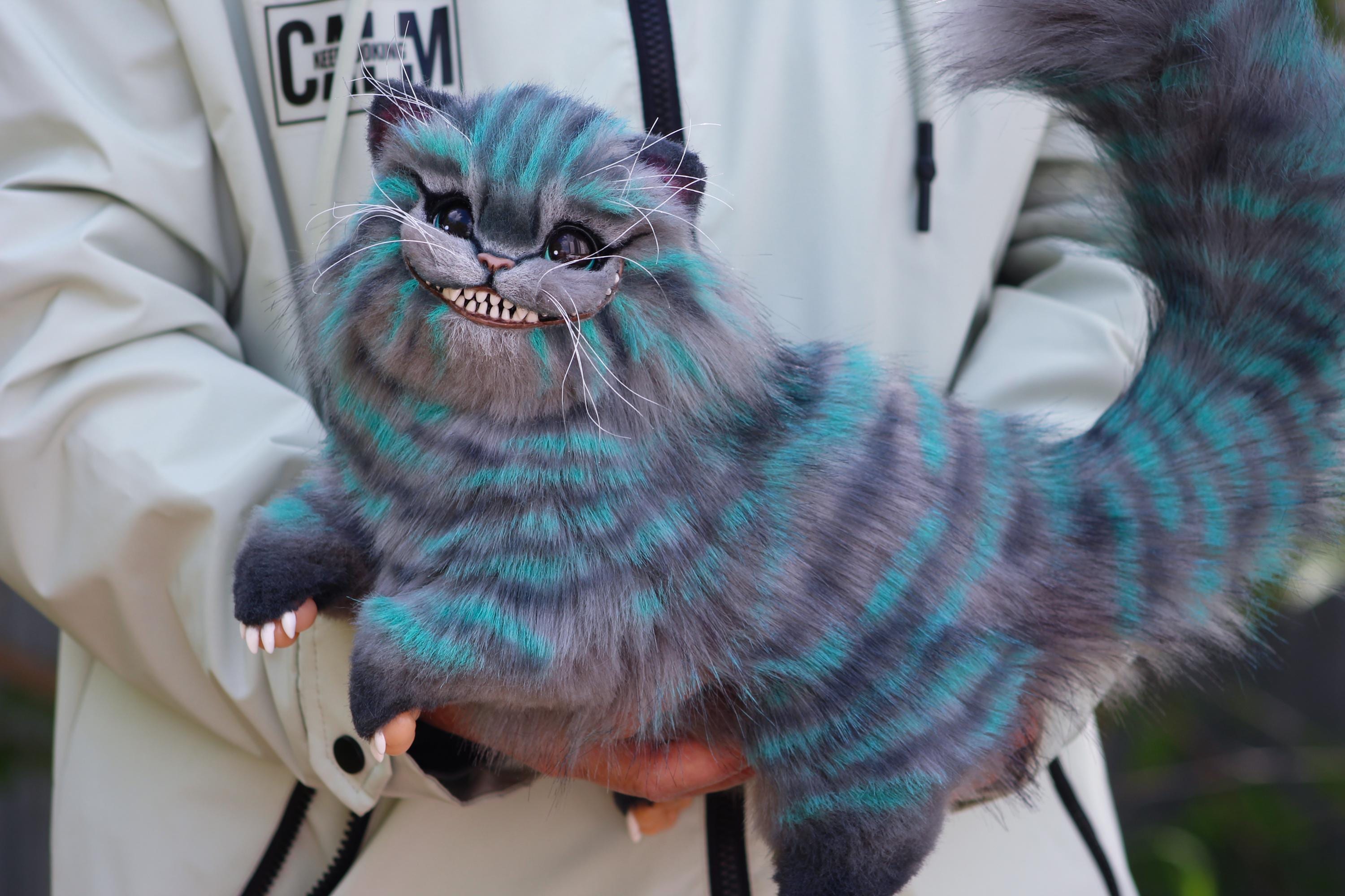 Cheshire Cat Plush Alice in Wonderland Animal Art Doll - Etsy