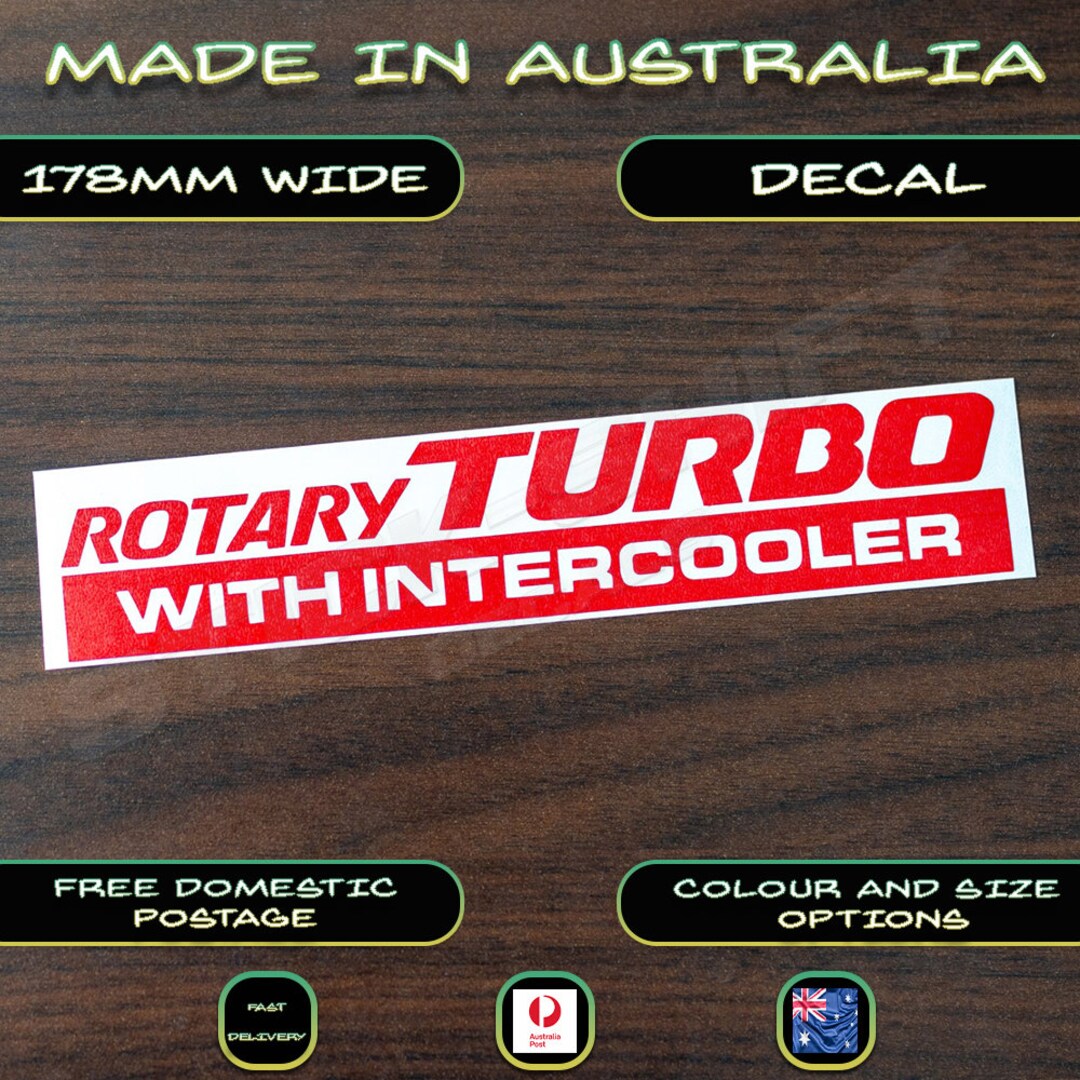 Mazda RX7 Rotary Turbo With Intercooler Style Sticker Car Bumper Decal ...