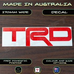 Toyota Racing Development TRD style Sticker Car Bumper Decal JZA80 2JZ Turbo Supra Celica AE86 86