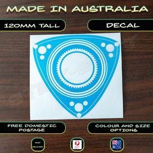 Mazda Rotary Engine Rotor style Sticker Car Bumper Decal 13B Turbo 20B Rotary RX2 RX3 RX4 RX5 RX7 RX8