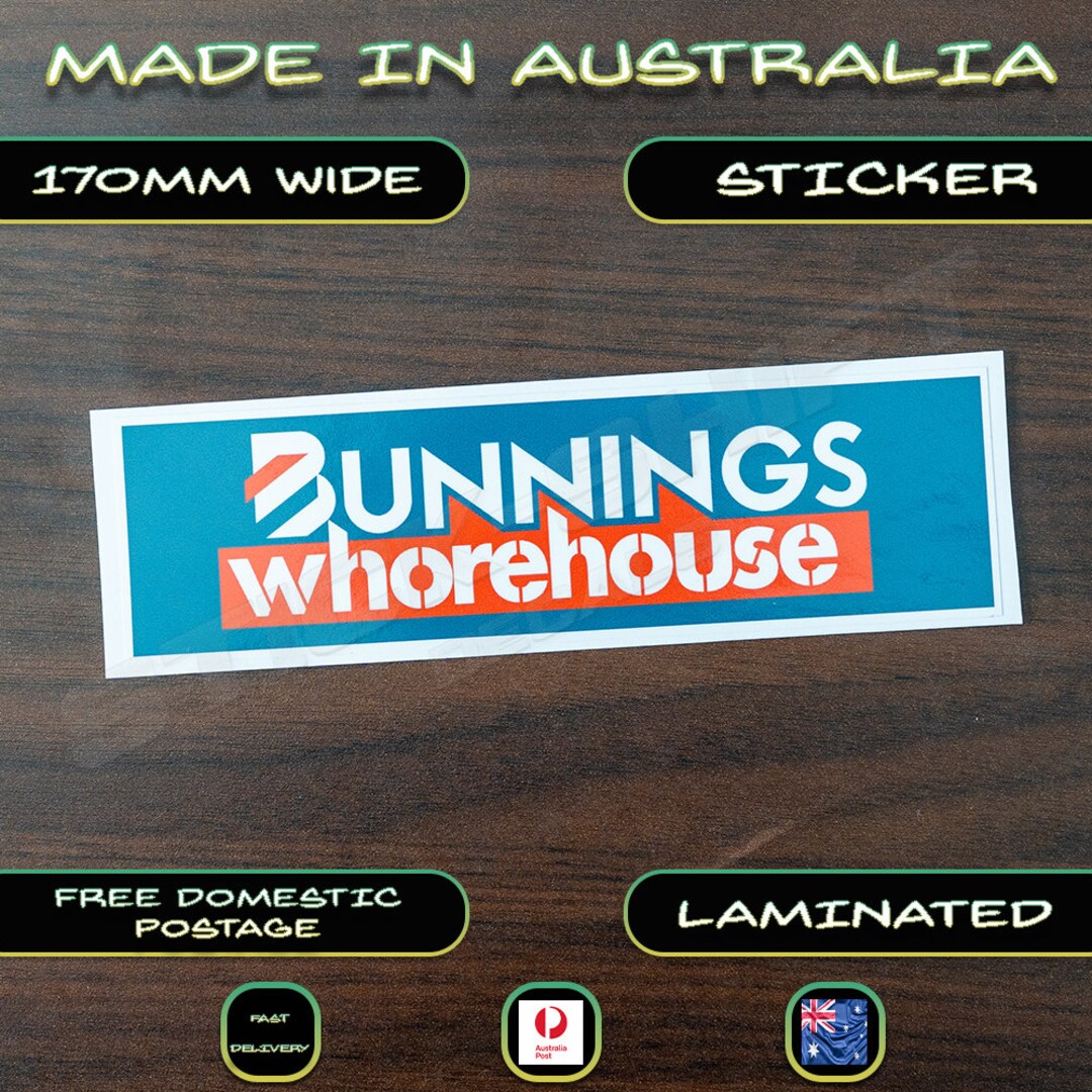 Bunnings Whorehouse Bunnings Warehouse Style Sticker Car Bumper Decal