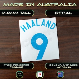 Erling Haaland Premier League style Sticker Car Bumper Decal Football Soccer Manchester City