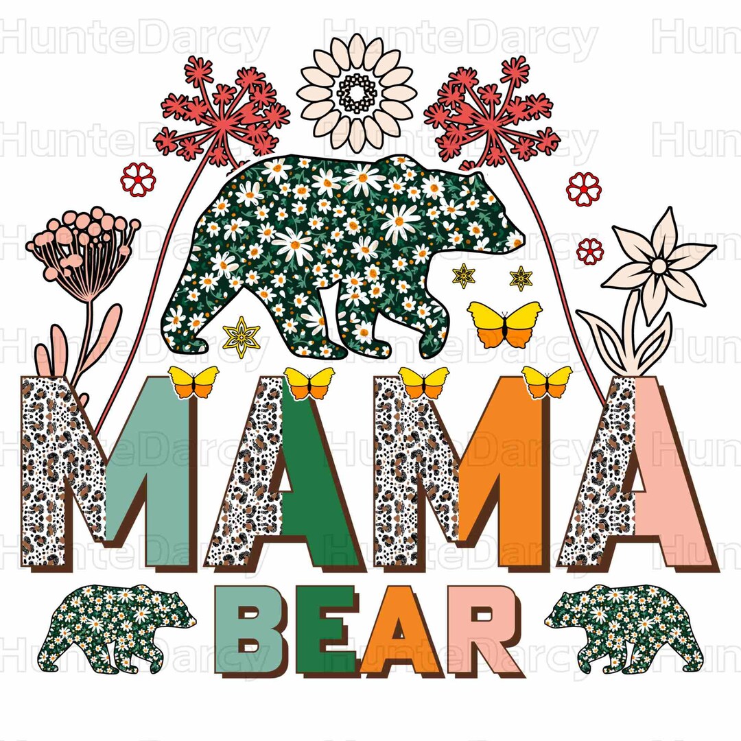 Mama Bear PNG, Mom Bear Png, Bear Mama Shirt Png Sublimation, Mama Baby