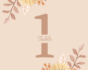 NUMEROS DE TABLE