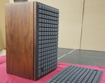 2pcs..Charcoal Gray..Sculptured foam speaker grille inserts..Fits JBL L-100 Century Vintage Speakers