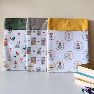 Handmade Cotton Book Pouch - Protective Book Sleeve