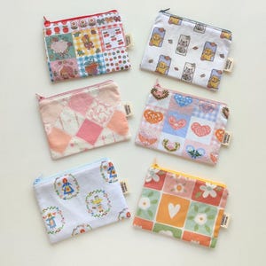 Handgefertigter Reißverschluss-Geldbeutel, Mini Geldbörse, Make-up Tasche, Kartenhalter, Zeitraum Beutel - Kleines Geschenk für Sie oder Freunde, Reise-Beutel