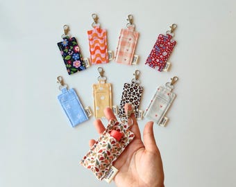 Handmade Lip Balm Holder Keychain – Chapstick Pouch, Lipstick Case, Lip Gloss Bag Charm