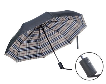 Parapluie, ouverture automatique, compact, léger, double isolation, résistant au vent, dragonne